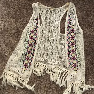 Knit vest cardigan